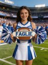 Personalized Football Cheer Pom Sign Custom Football Spirit Stick